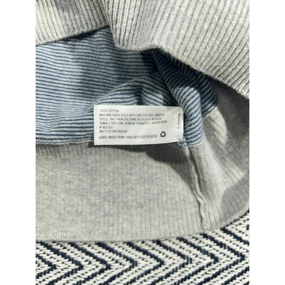 Goodfellow & Co Men's Blue & Gray Crewneck Sweater Size L Tall 100% Cotton Casua - Picture 4 of 4